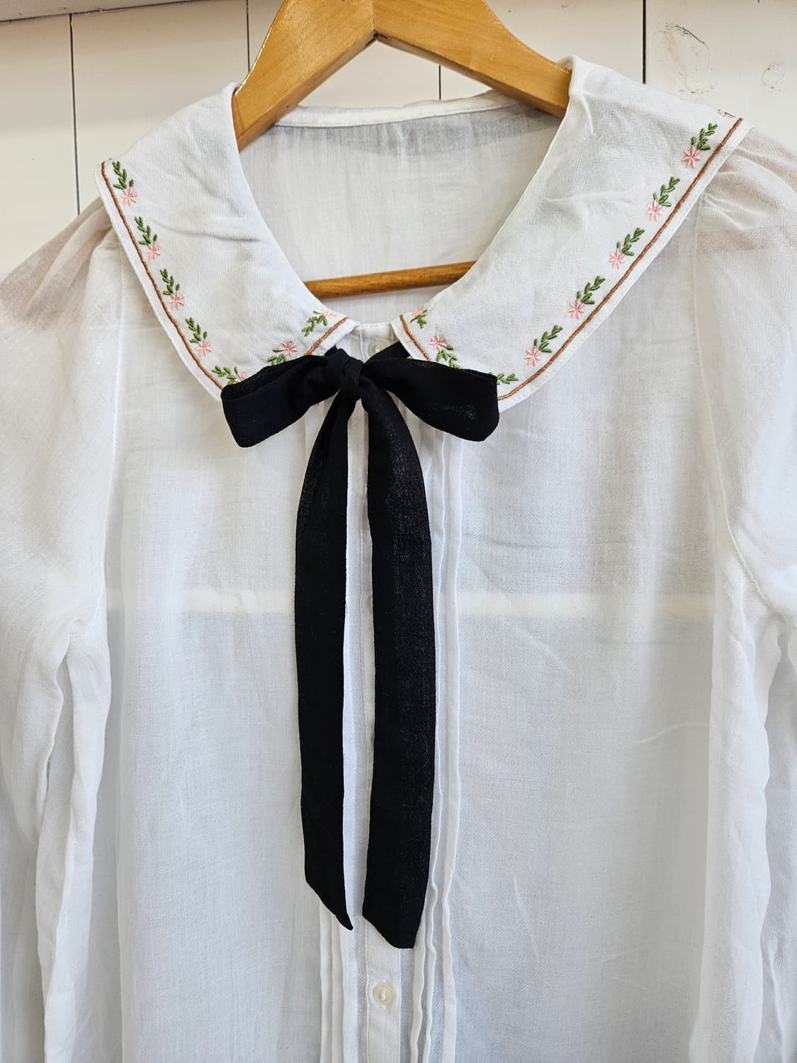 세일러카라 리본 블라우스 상품이미지3