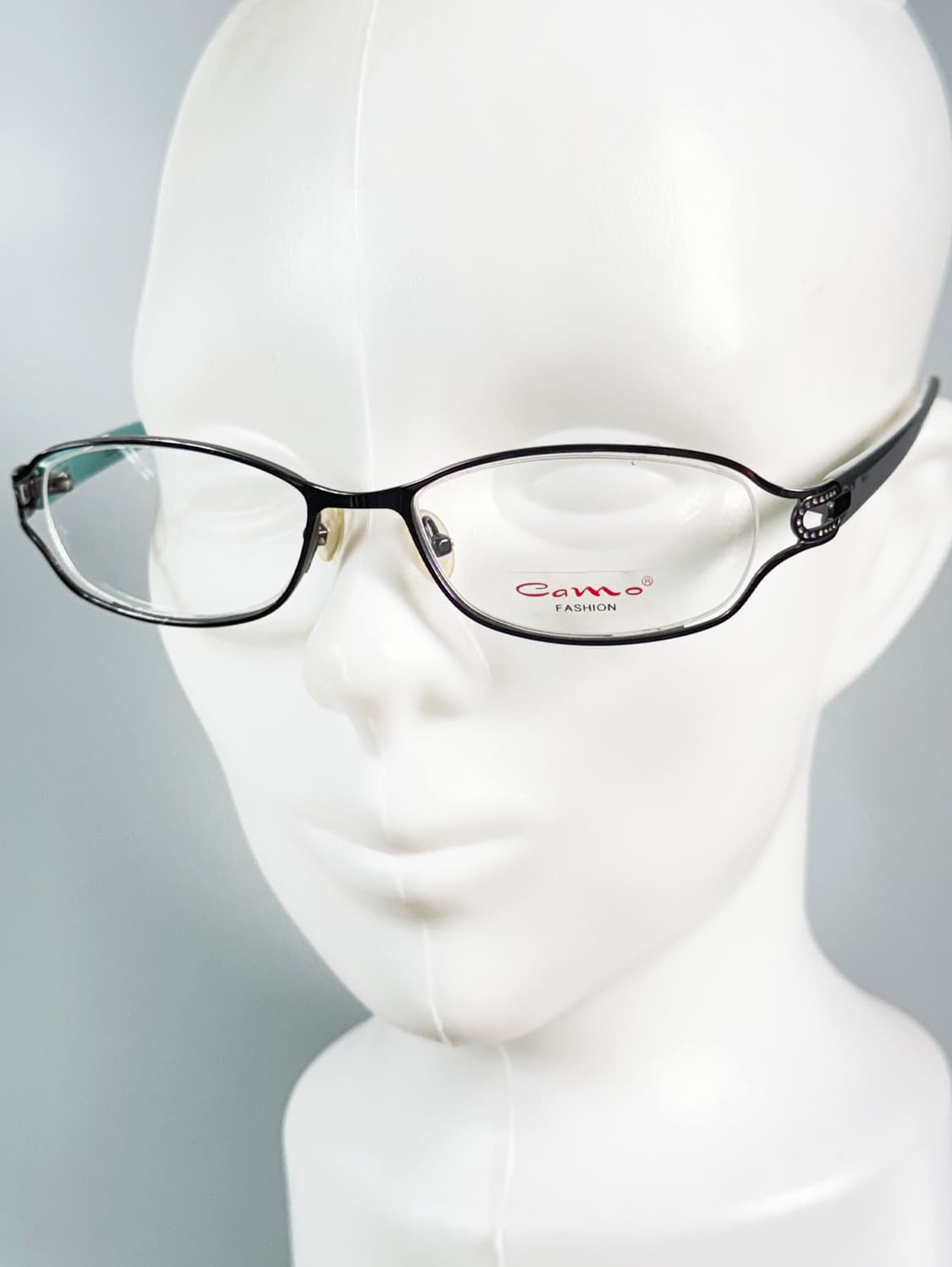 CAMO FASHION 건메탈 슬림 스퀘어 프레임 빈티지 안경 상품이미지8