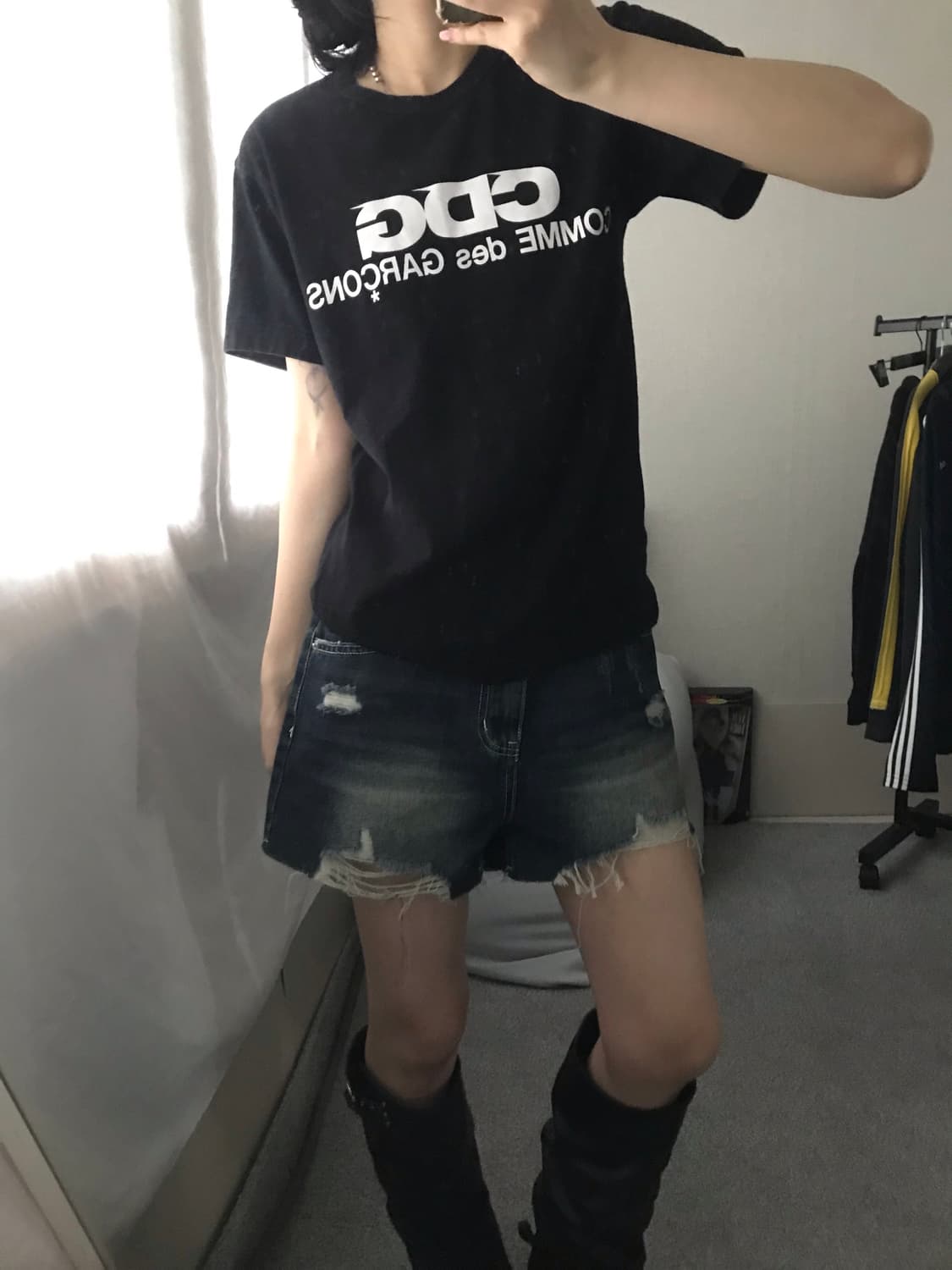 꼼데가르송 블랙 반팔티셔츠 상품이미지2