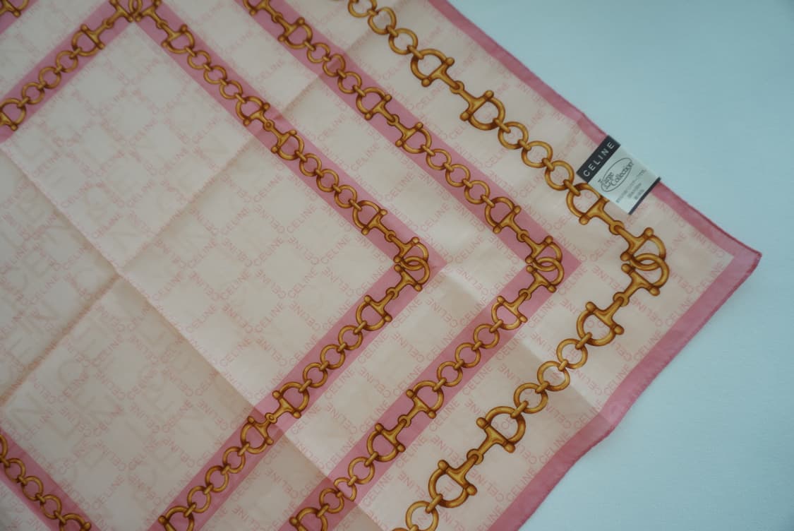 셀린느 로고패턴 라지사이즈 손수건-핑크 상품이미지3