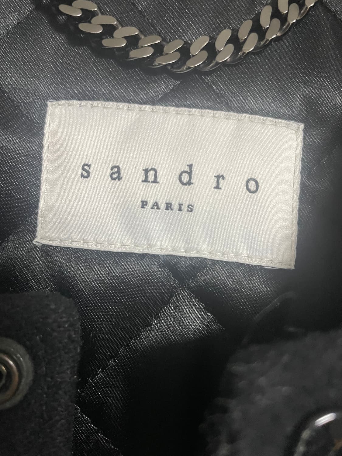 (M) 산드로 옴므 바시티 테디 자켓 블랙 상품이미지6