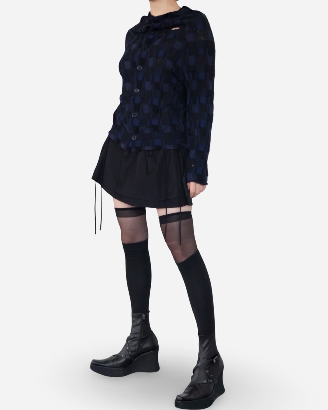Yohji Yamamoto | Checkered Cardigan 상품이미지1