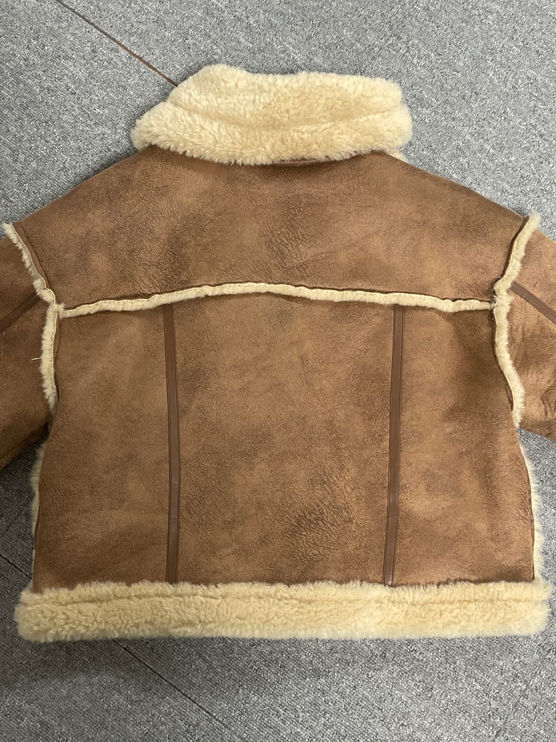 양털 베이지 무스탕 자켓 퍼 빈티지 상품이미지4