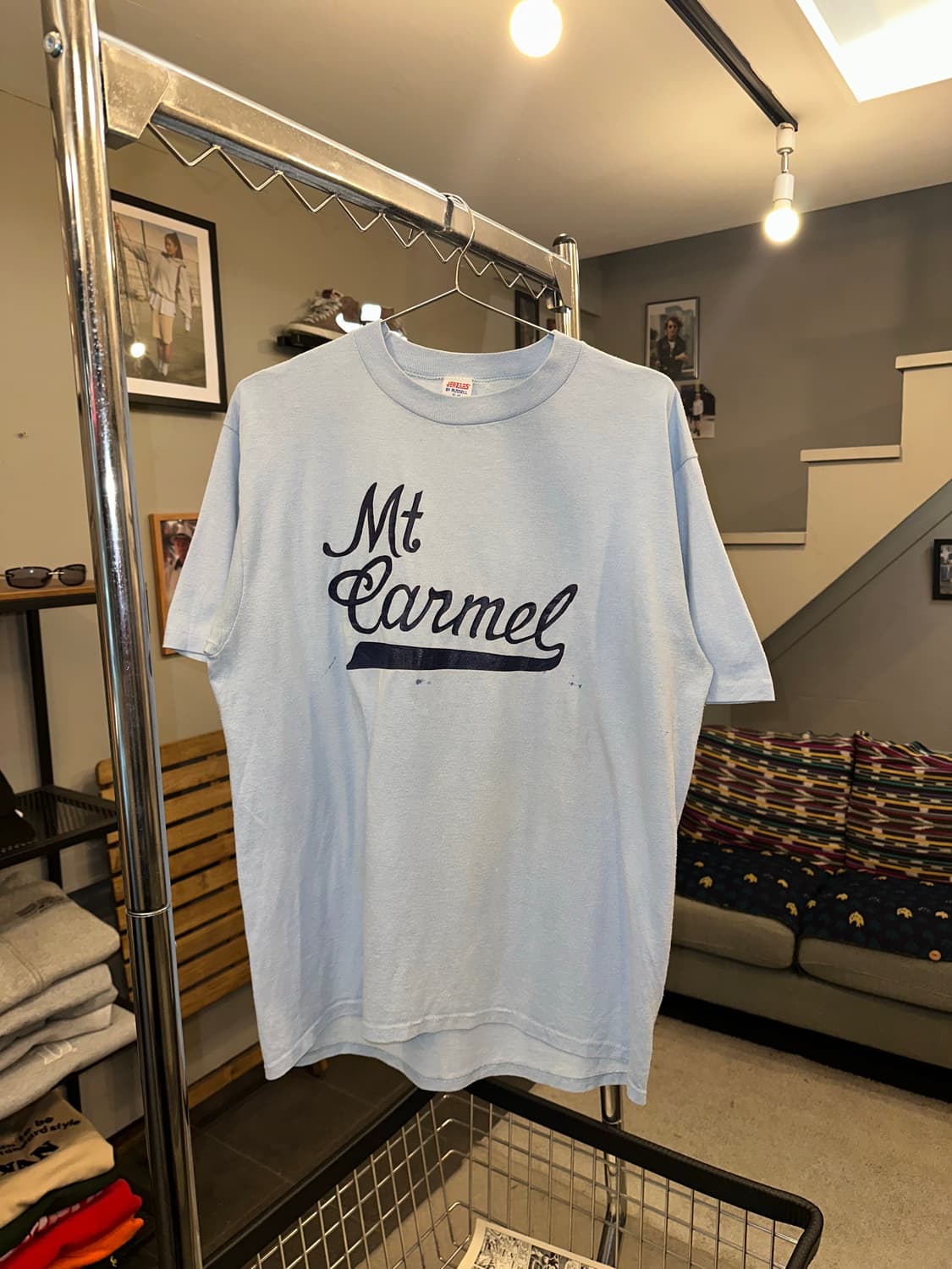 90’s Jerzees Mt Carmel logo print T 상품이미지3