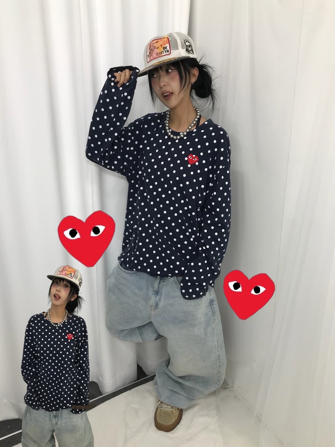 Comme des Garçons Heart Dots L/S 상품이미지1