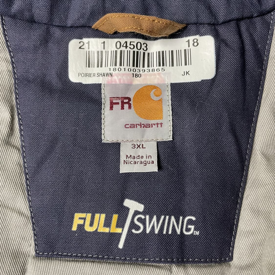 CARHARTT 칼하트 빈티지 네이비 코튼 워크자켓 A00332 상품이미지9