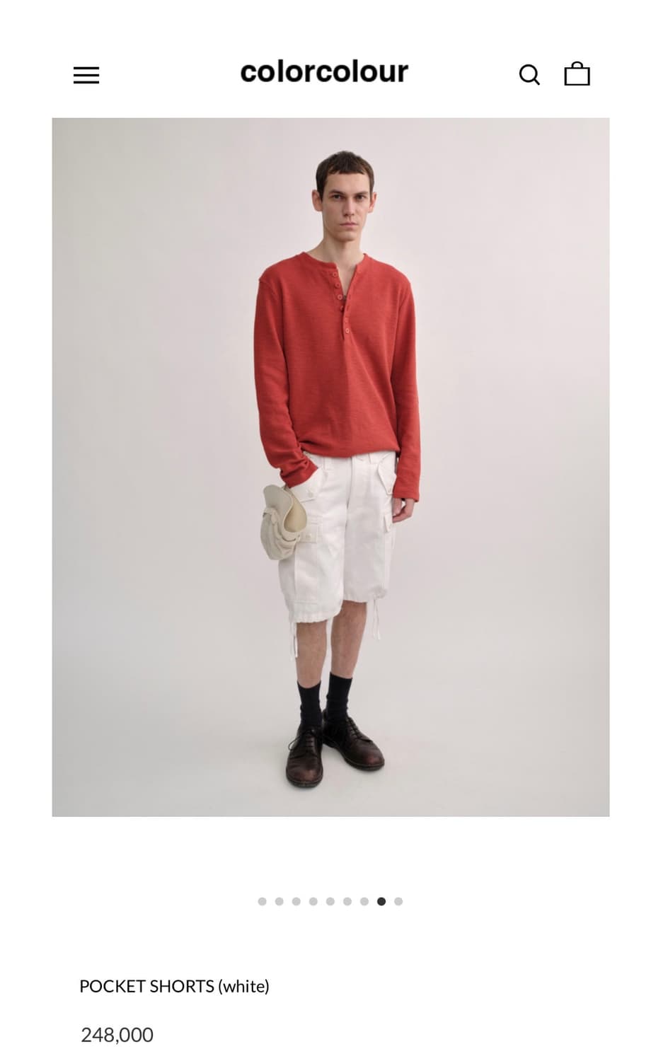 (구매) 컬러컬러 POCKET SHORTS (white)  SIZE(1) 상품이미지1