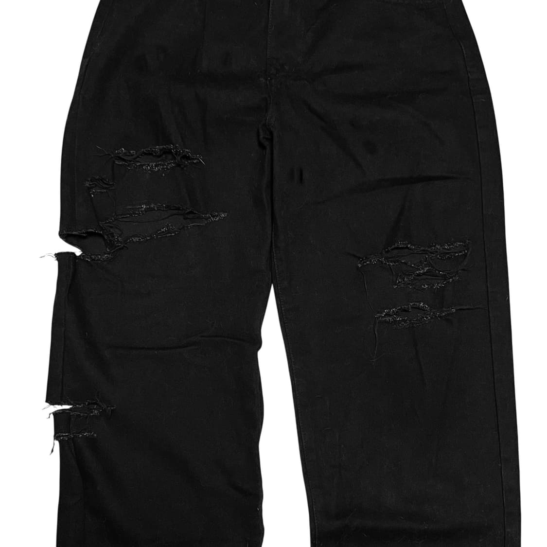 Vintage Semi-Wide Damage Denim Pants_Bla 상품이미지4