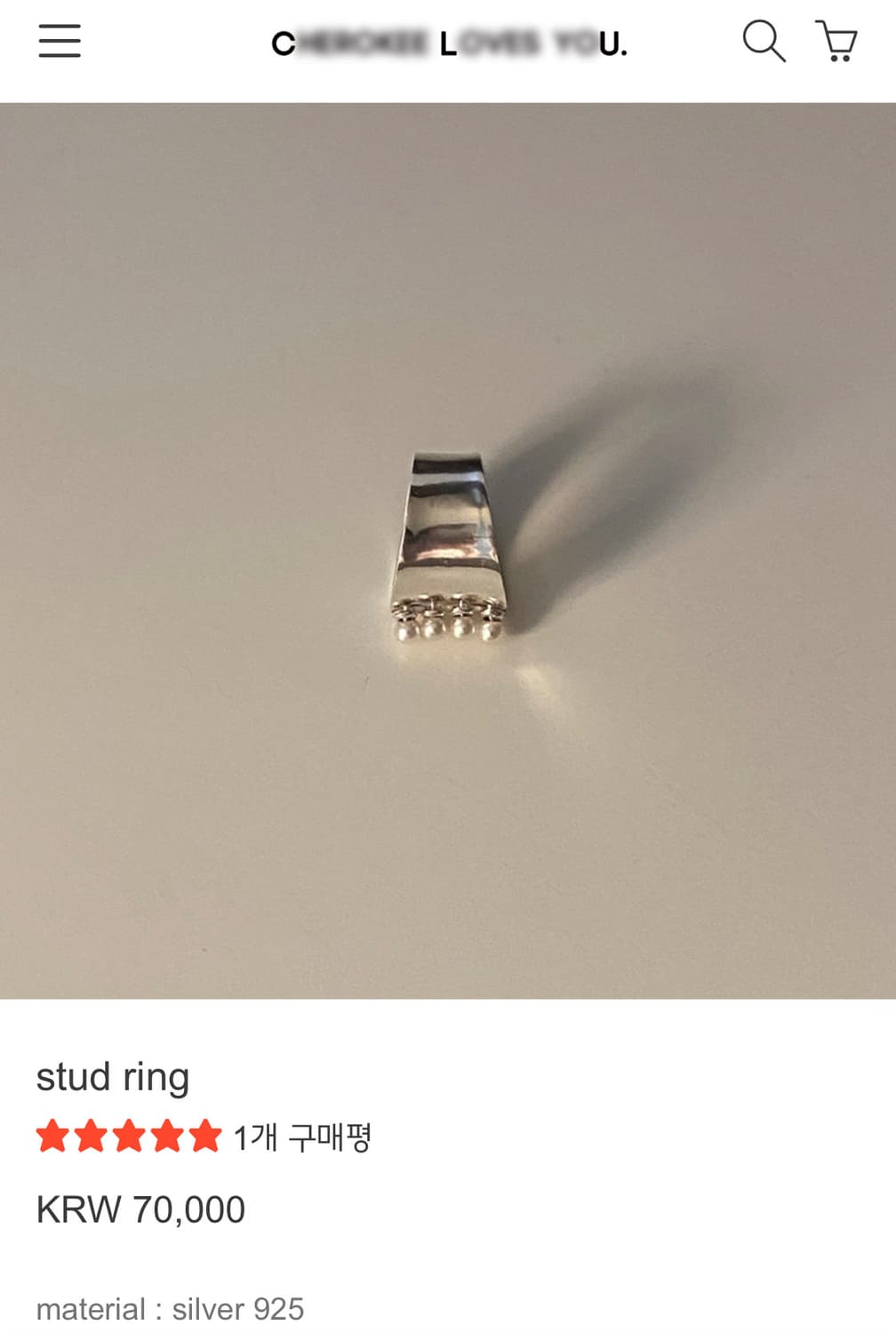 체로키 stud ring 15호 상품이미지2
