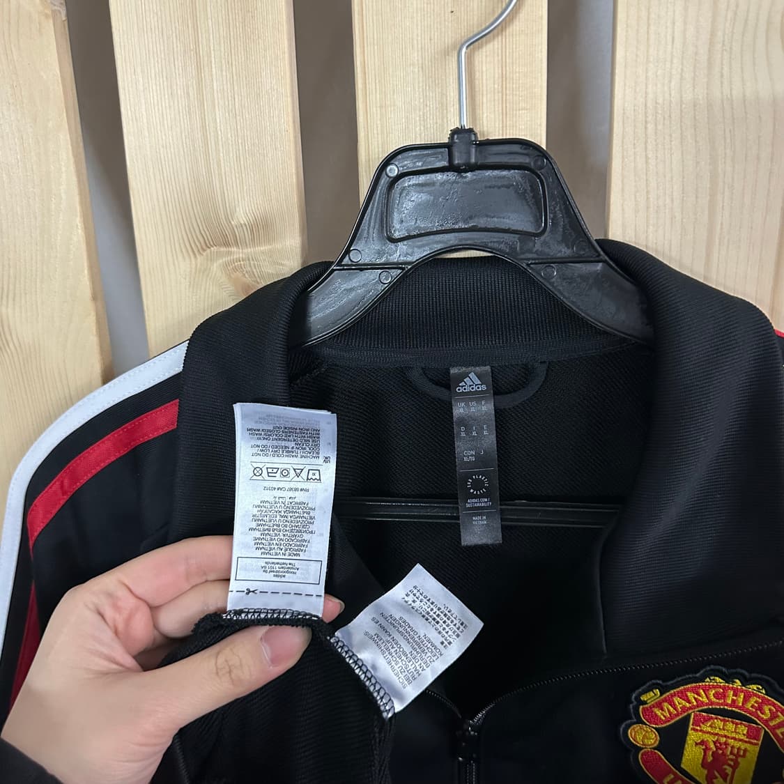 (XL) 아다다스 맨체스터 유나이티드 레드 블랙 져지 트랙탑 상품이미지5