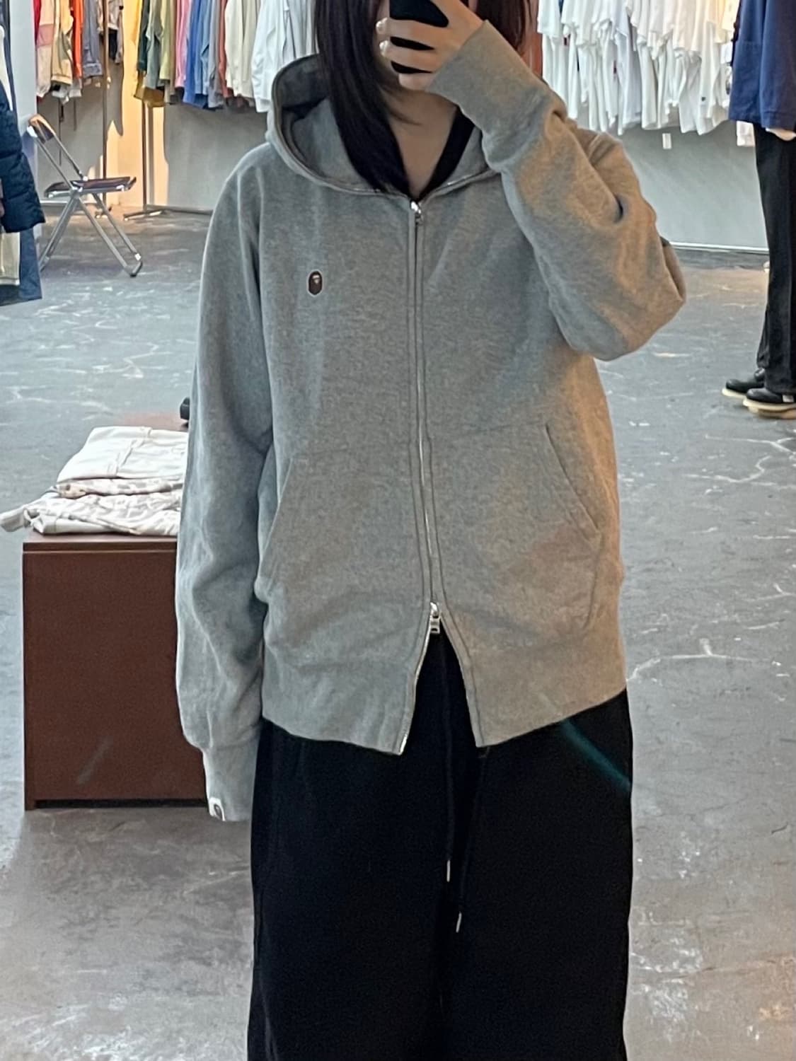 베이프 원 포인트 에이프 헤드 샤크 후드 집업 H1394 상품이미지1