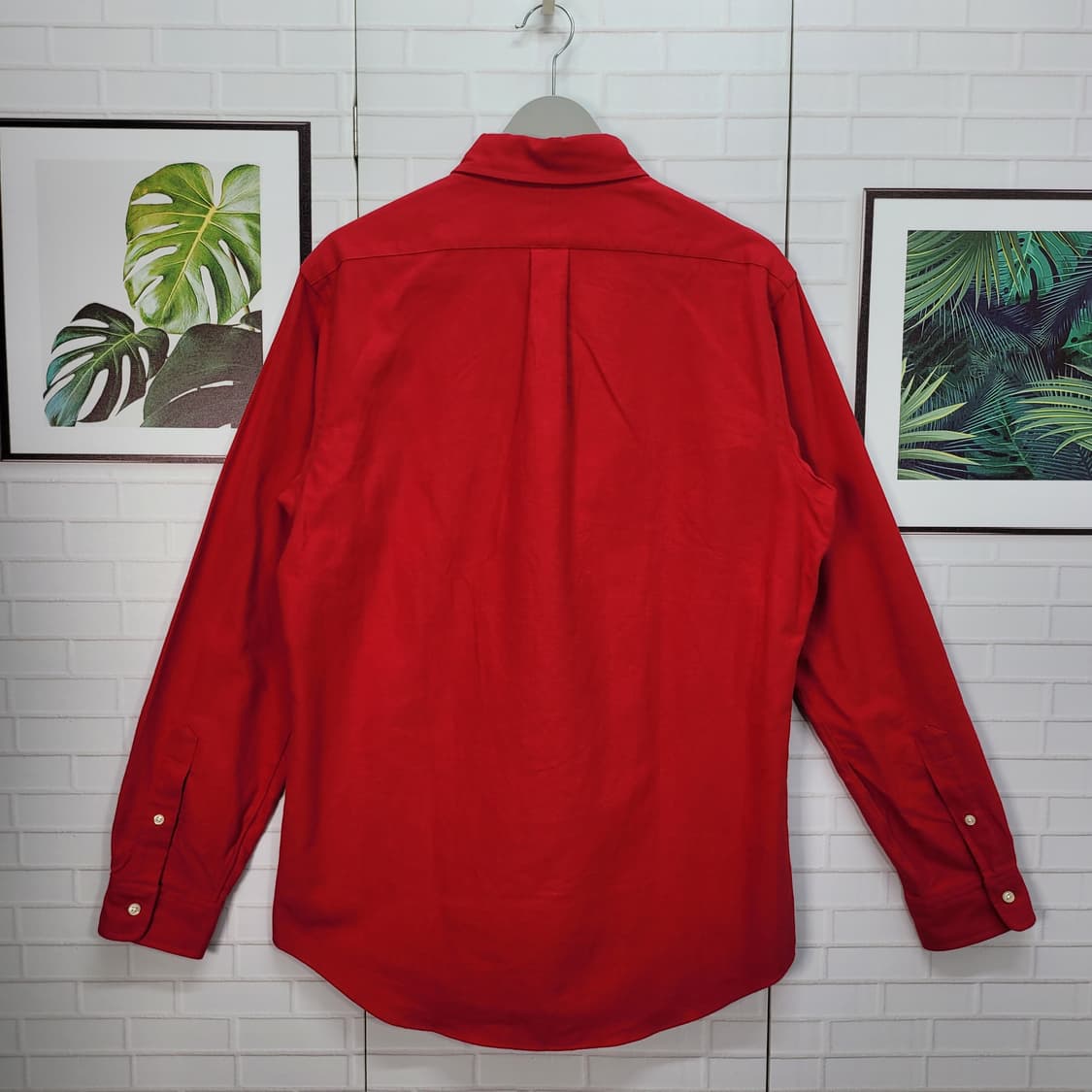 폴로랄프로렌 QR 인증 레드 클래식 셔츠 남방 M사이즈 새상품급 상품이미지4