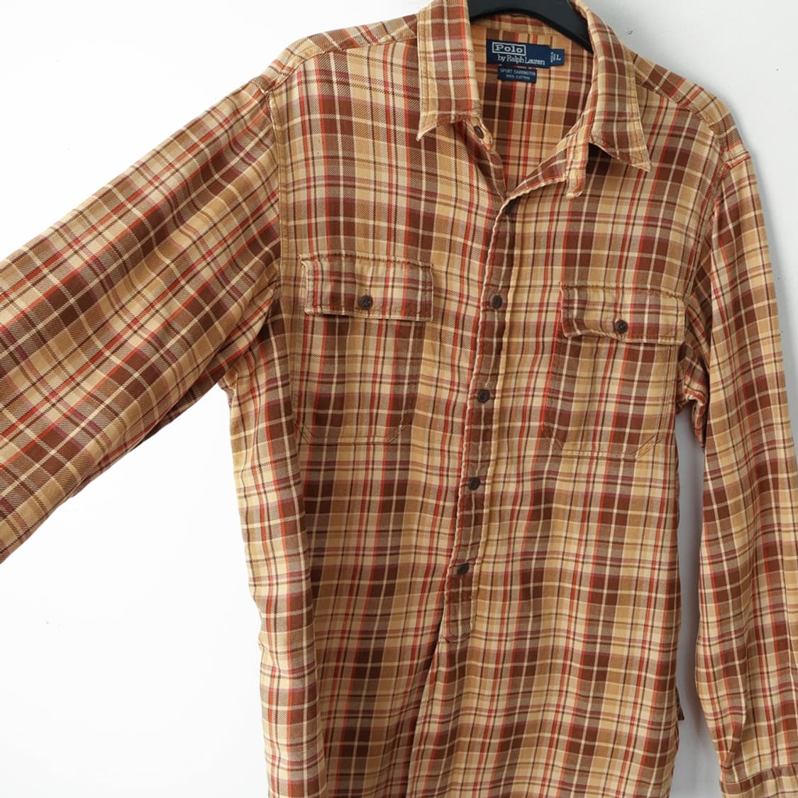 100/폴로 스포츠캐링턴 코튼 체크셔츠 상품이미지4