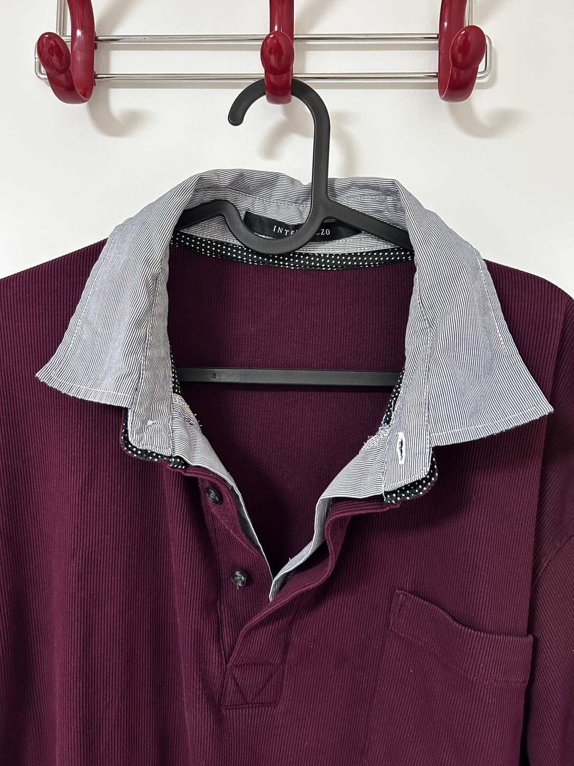 Intermezzo 롱 슬리브 셔츠 버건디 상품이미지3