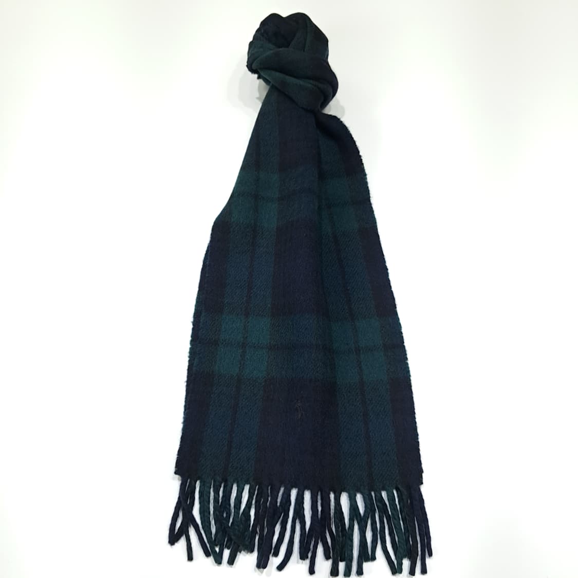 MX546 폴로 00s 이태리판 램스울 블랙워치 네이비 머플러 목도리 상품이미지1