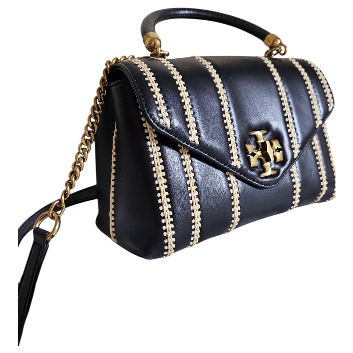 토리버치 가방 카라 퀼팅 사첼백 정품 토트백 | 블랙골드 | 상태좋음 상품이미지4