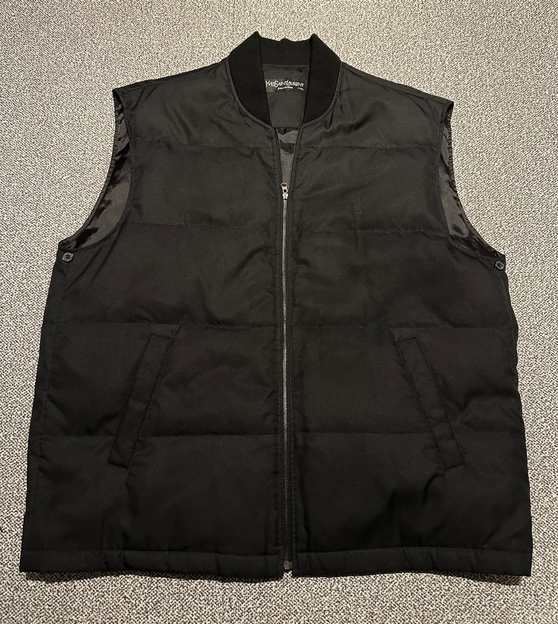 90s YSL 입생로랑 패딩 조끼 블랙 110 상품이미지1