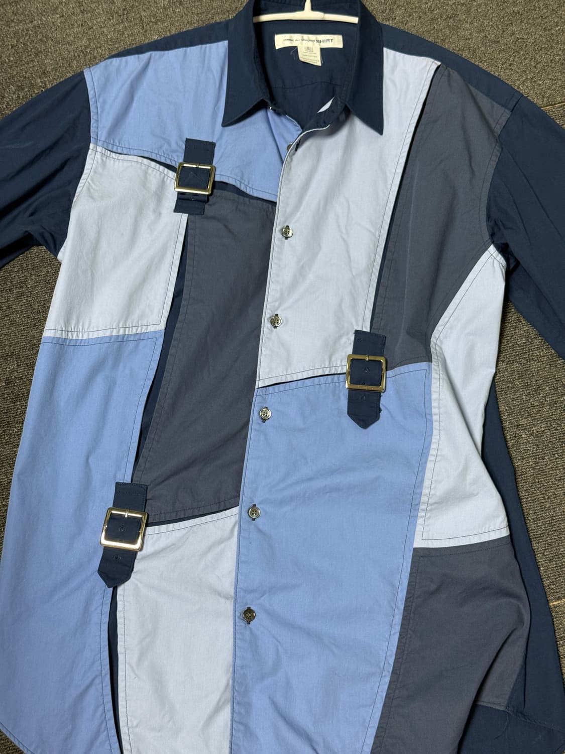 꼼데가르송 셔츠 벨트 디테일 블루 셔츠 L 상품이미지2