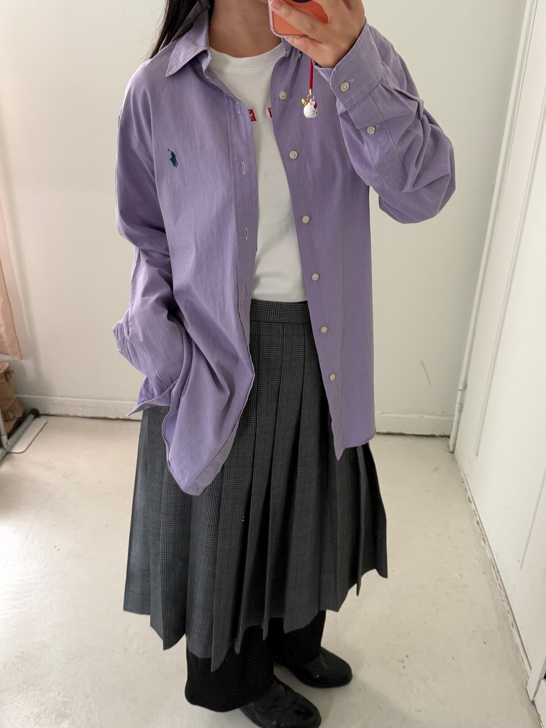 폴로 랄프로렌 퍼플 네이비포니 셔츠 상품이미지1