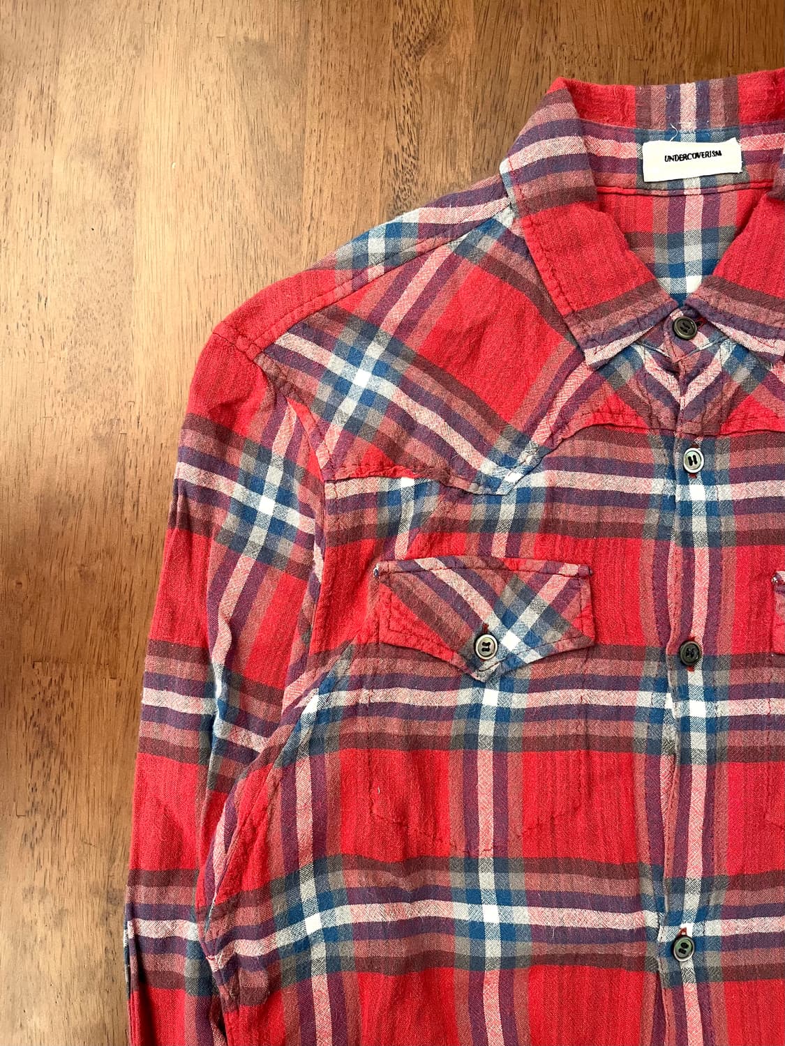 언더커버 11AW 레이온 체크 셔츠 상품이미지5