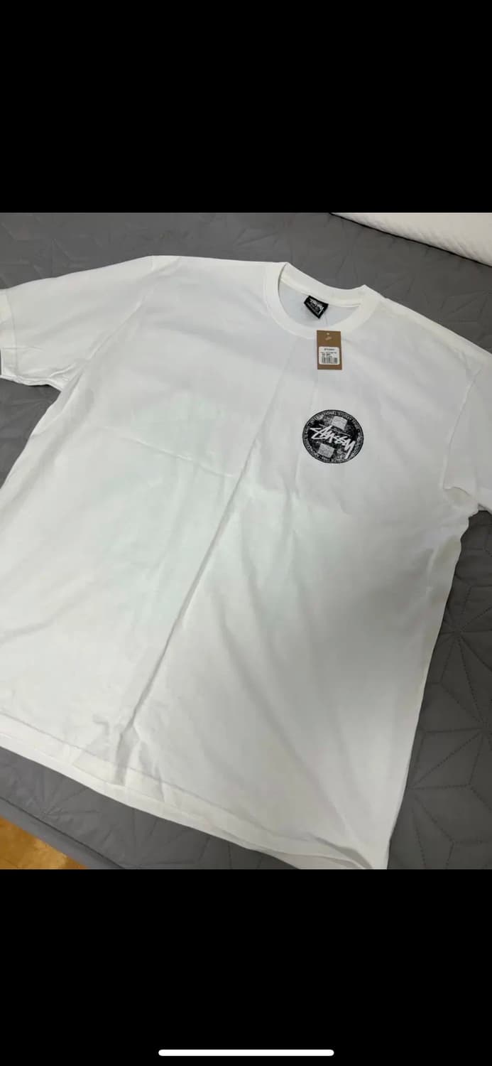 Stussy International 흰색 반팔 티셔츠 XL 상품이미지2
