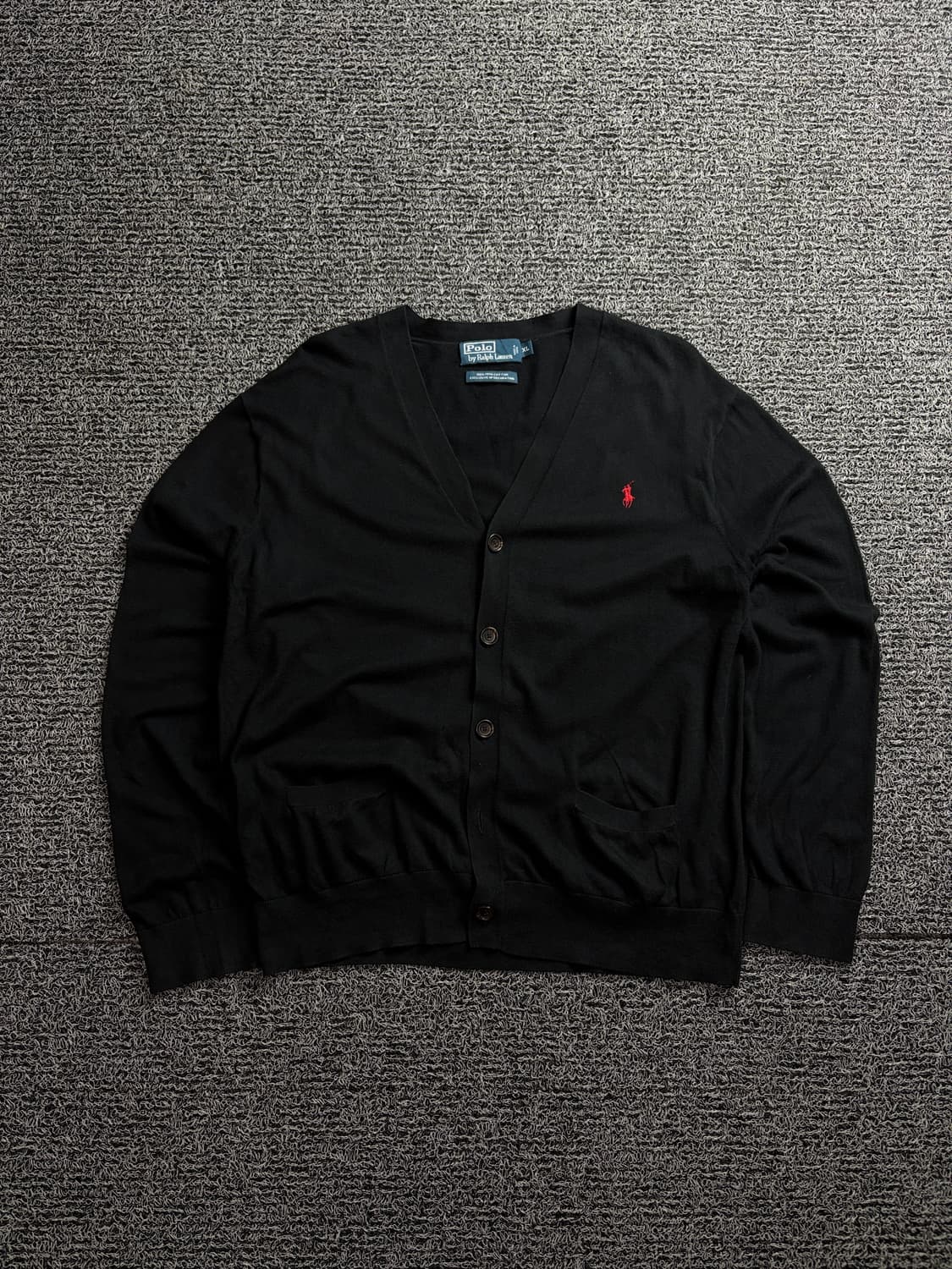 폴로 랄프로렌 포니 로고 미니멀 블랙 가디건 1453 상품이미지2