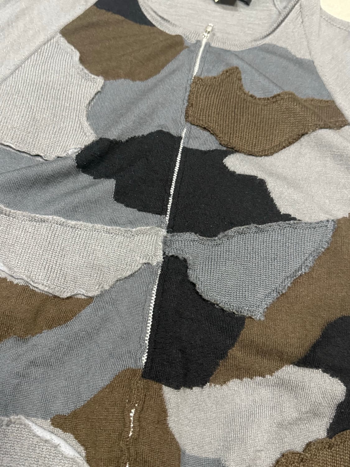 2011 꼼데가르송 패치워크 울 가디건 자켓 상품이미지4