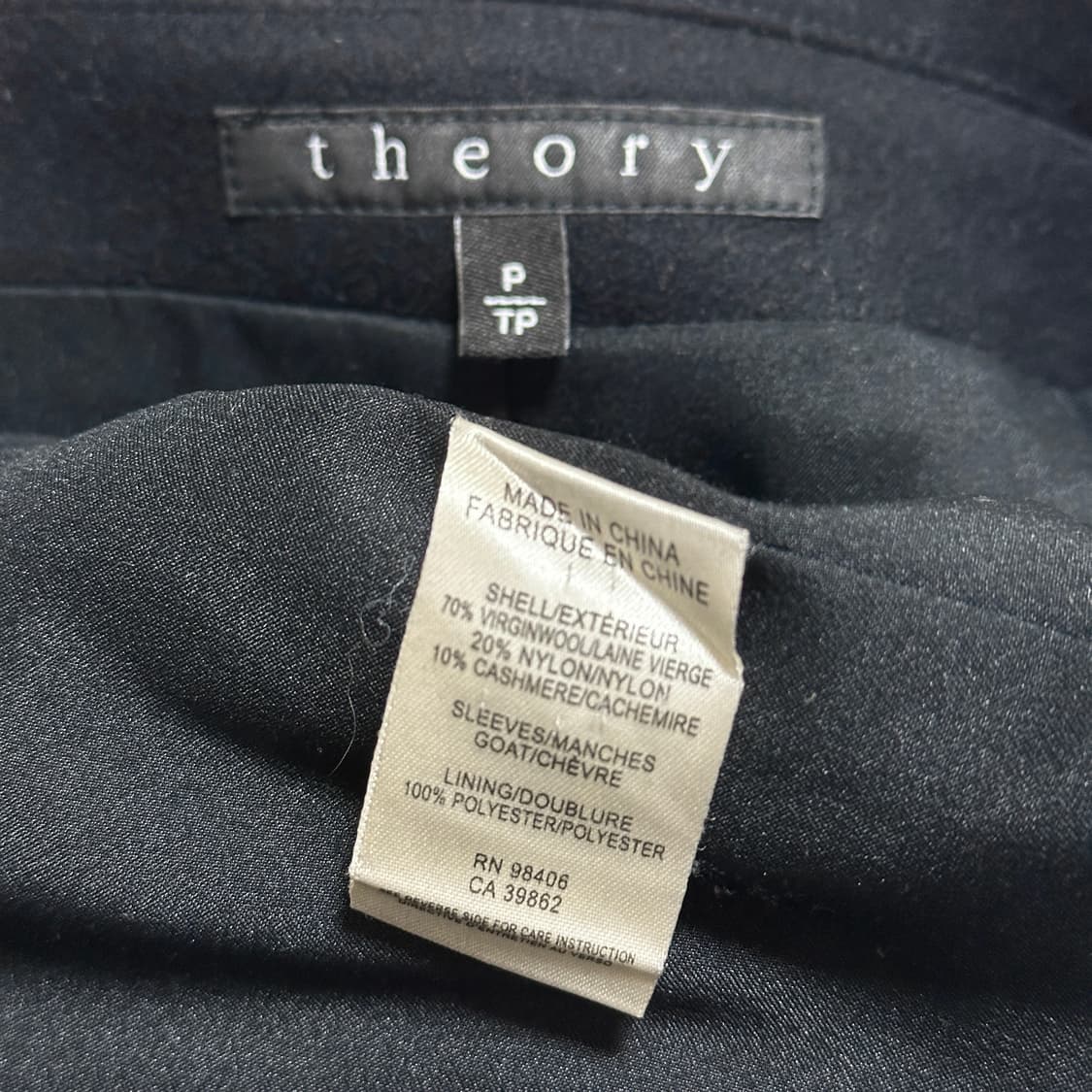 띠어리 울캐시미어 레더 코트 상품이미지7