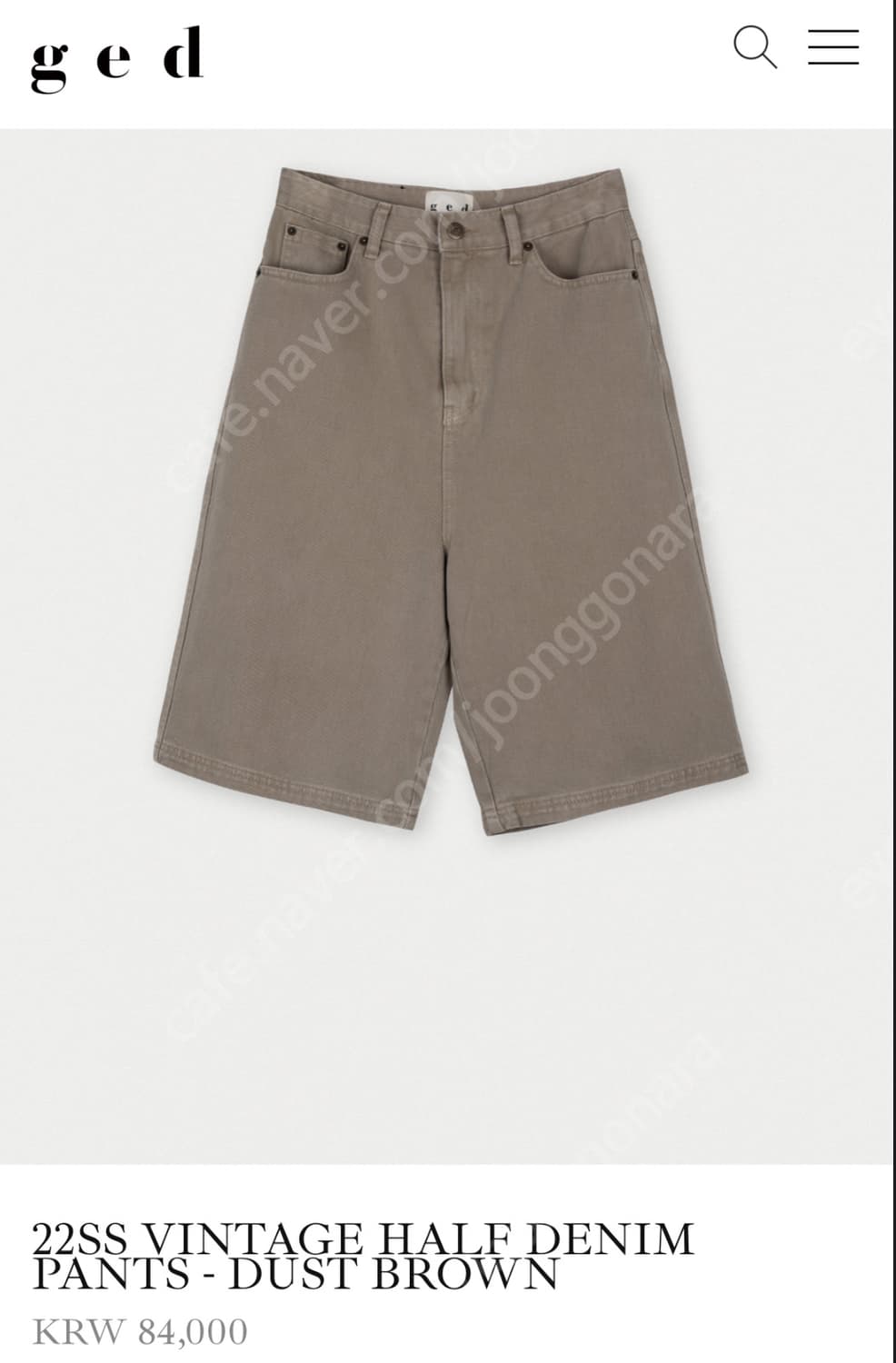 게드 ged 하프 데님 팬츠  상품이미지1