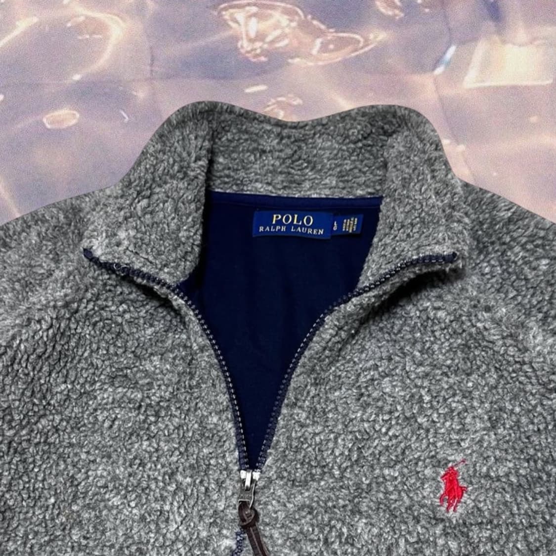 폴로 랄프로렌 신형 쉐르파 플리스 후리스 풀오버 자켓 점퍼 챠콜 그레이  상품이미지5