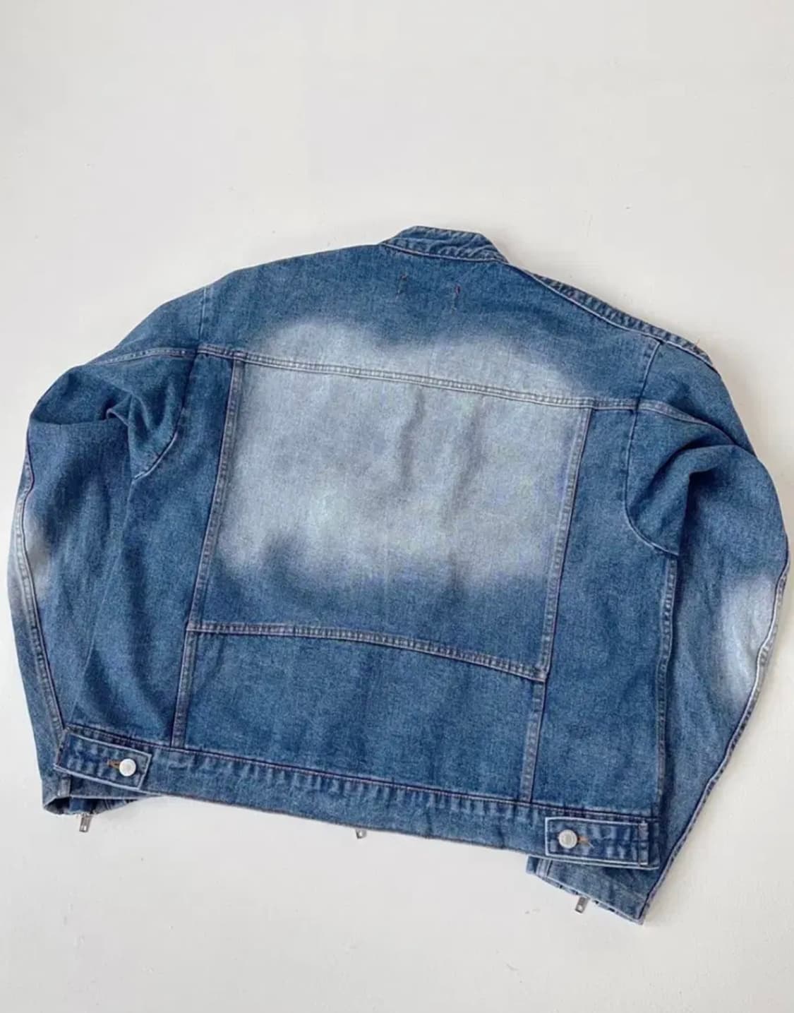 오버핏 워싱 데님 레이서 자켓 racer jacket /원가 105000 상품이미지5