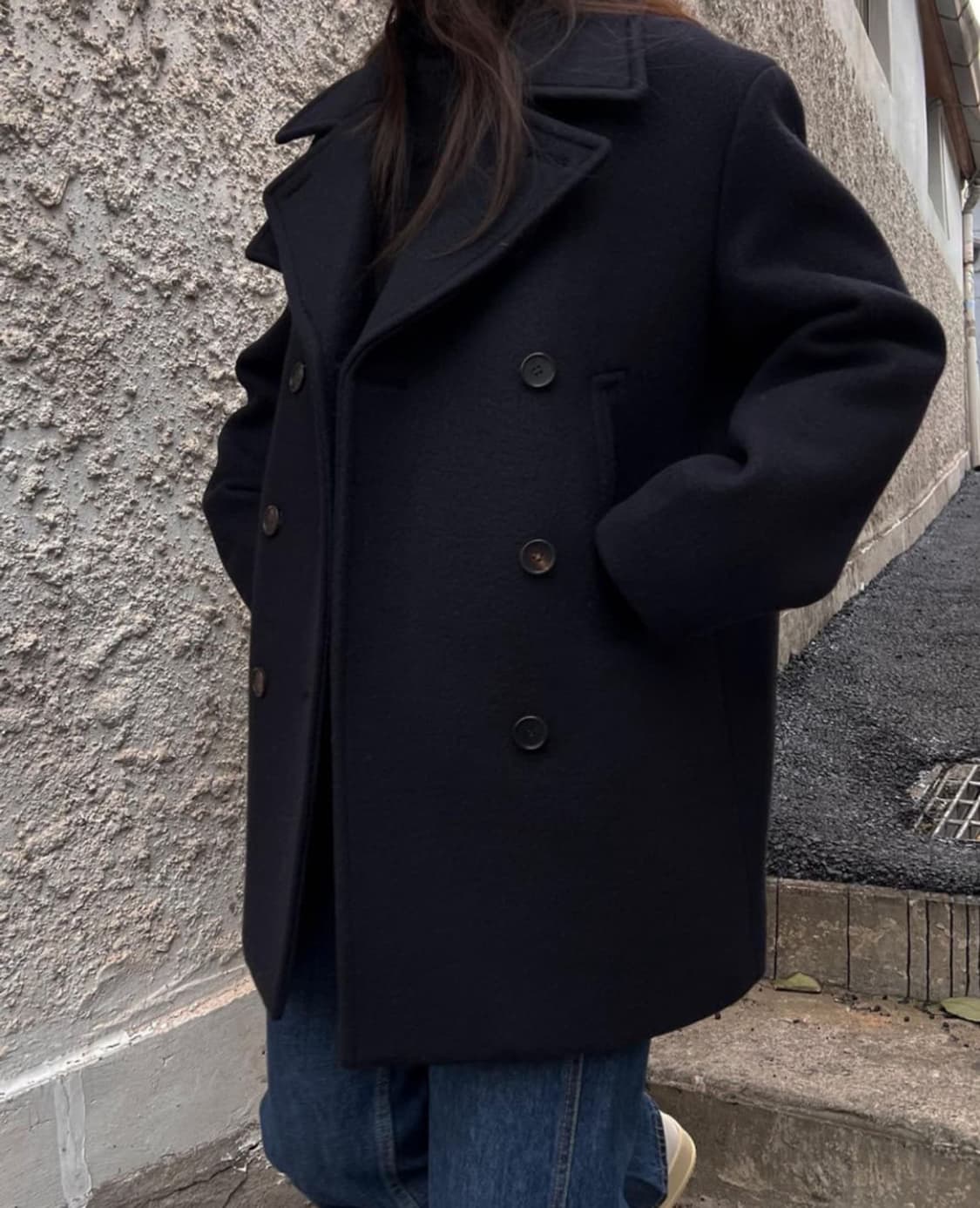 언더스탠딩 울 피코트 네이비 (울 90) 상품이미지1