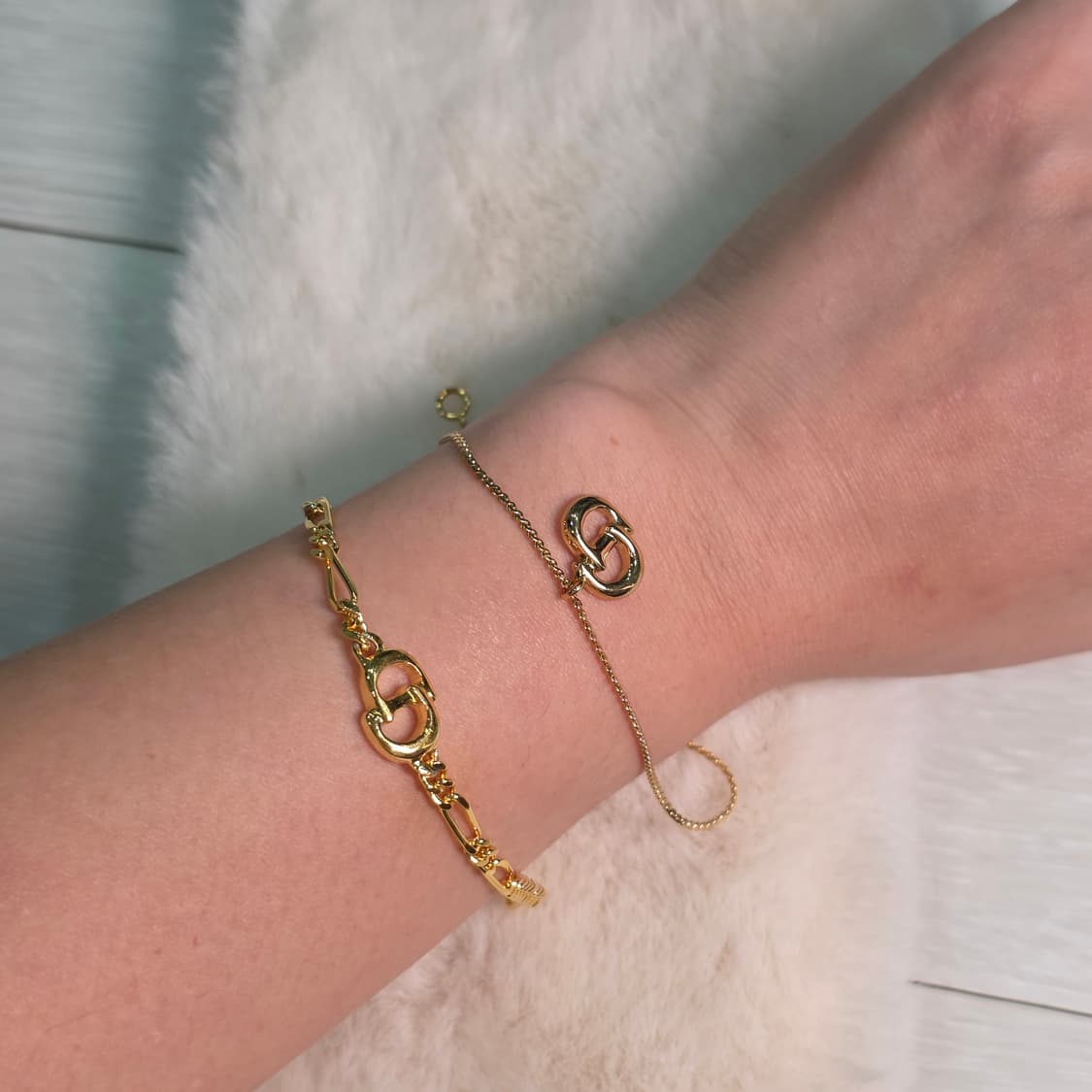 DIOR 디올 CD 로고 체인 링크 팔찌 상품이미지4