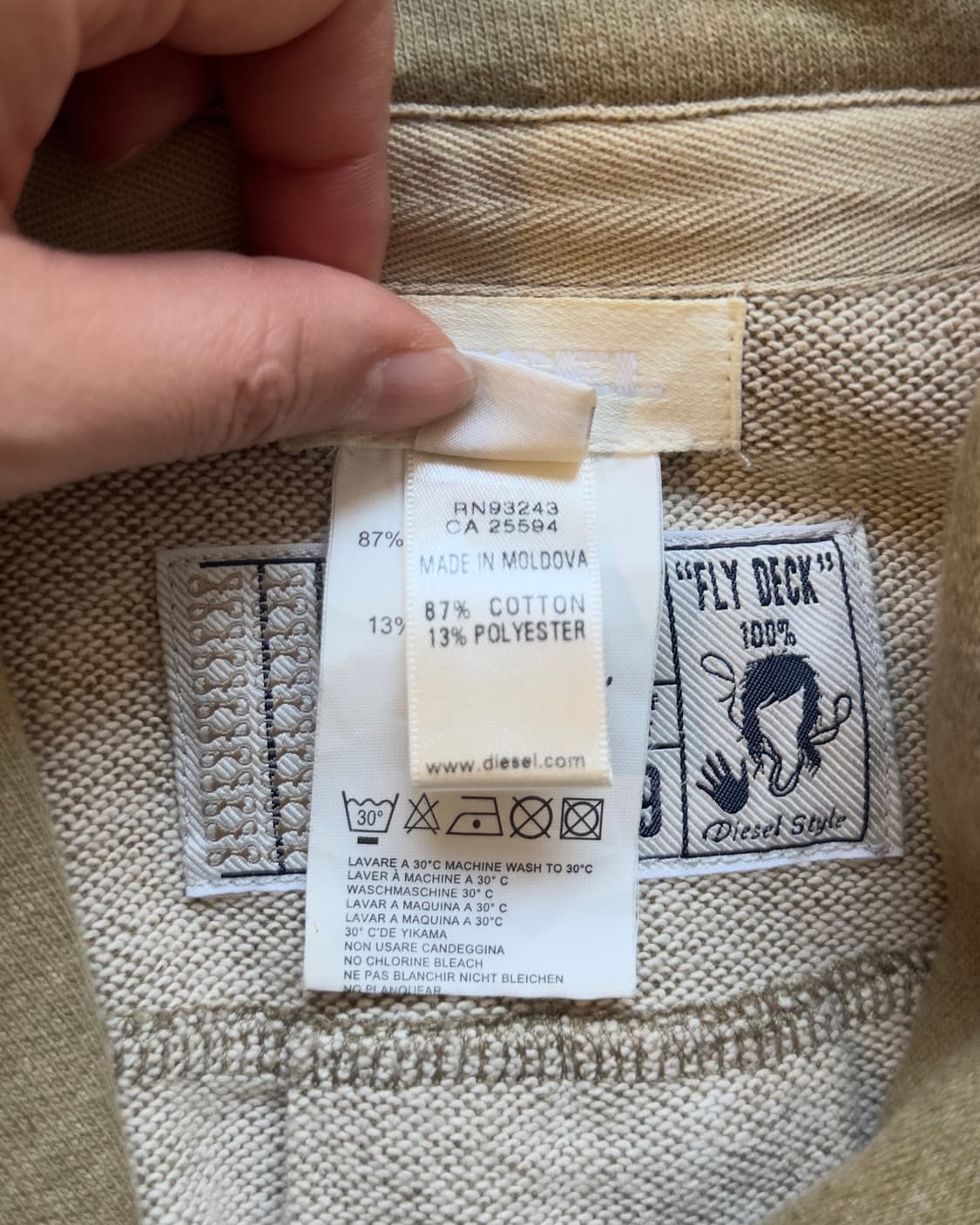 [DIESEL] Short Double-Breasted Sweat Jac 상품이미지5