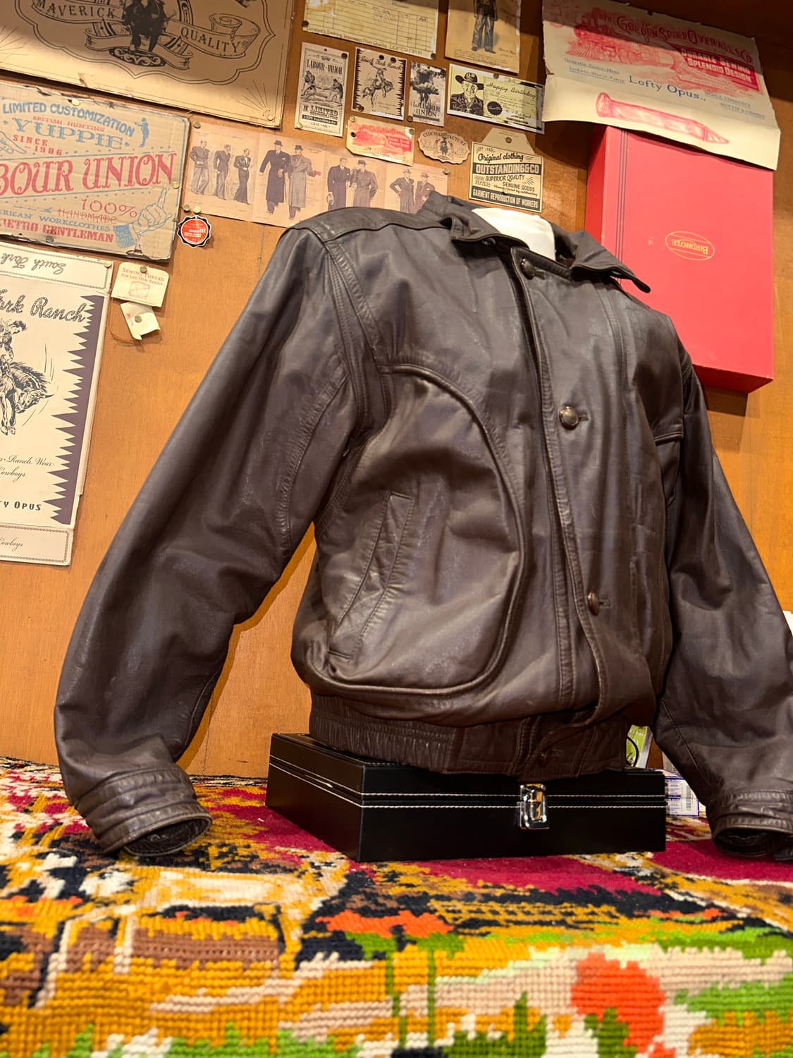 ( L-XL ) 가죽자켓 레더자켓 봄버자켓 a2가죽 밀리터리 워크웨어 상품이미지4