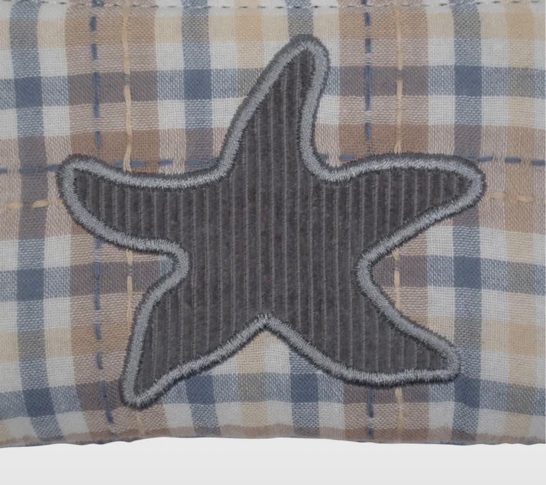 더콜디스트모먼트 스타 피쉬 패치 체크 파우치 카드 지갑 상품이미지4