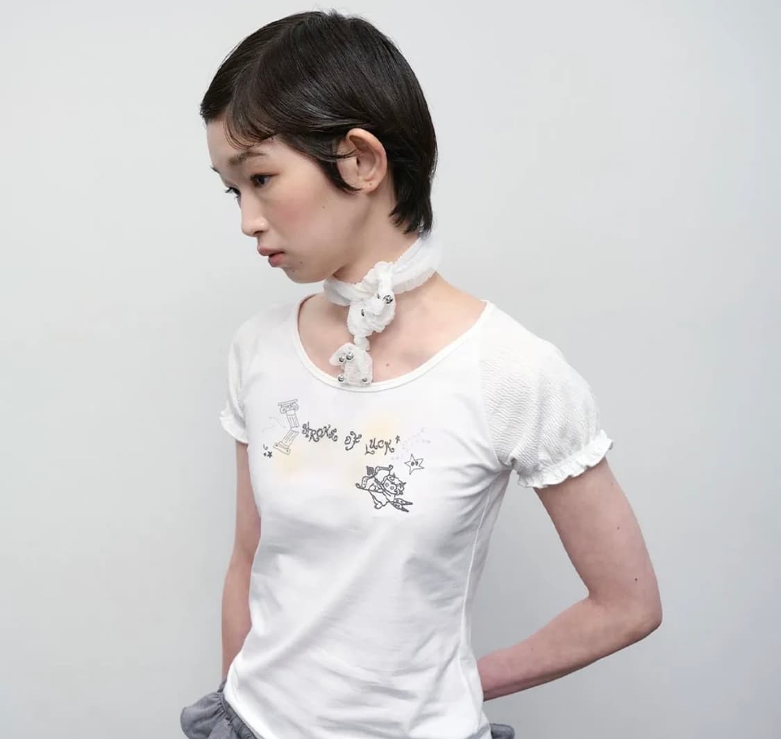 모카착용❤︎ Lucky Puff Sleeve Top 상품이미지3