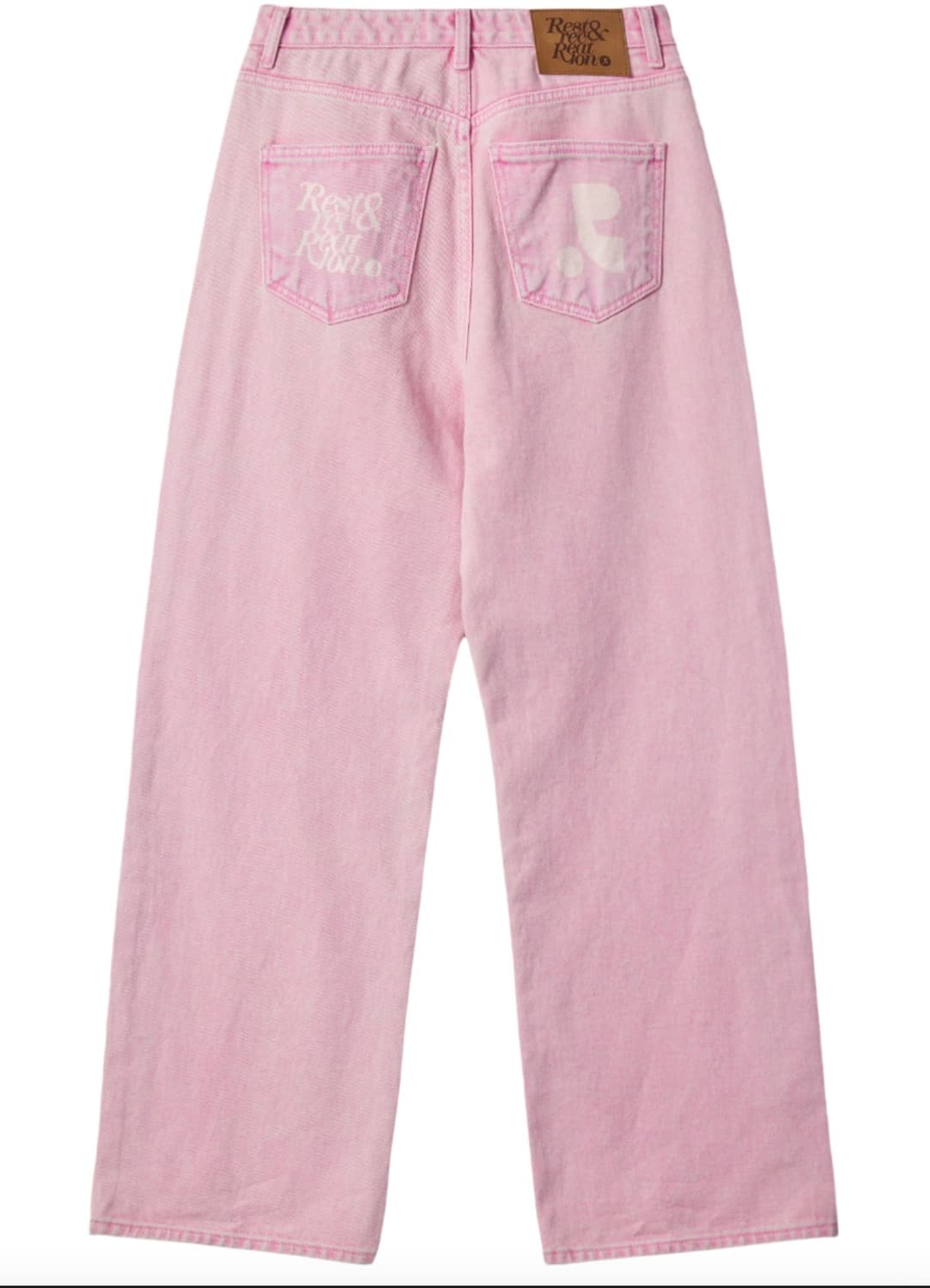 [27] 레스트앤레크레이션 로고 와이드 팬츠 핑크 상품이미지1