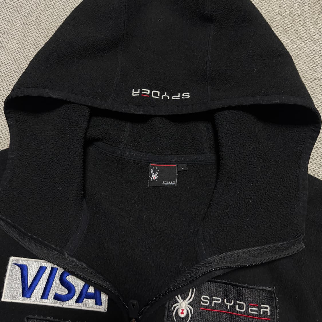 스파이더 US 스키팀 플리스 후디 자켓 상품이미지4