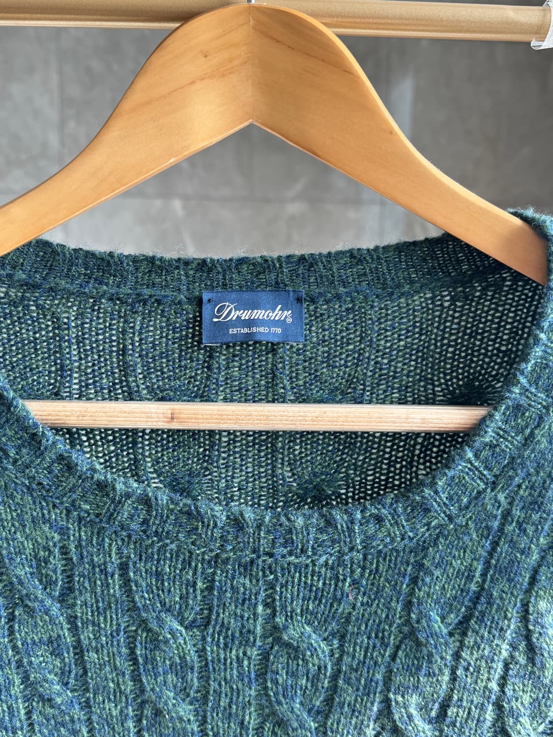 드루모어 울 니트 그린 56 상품이미지3