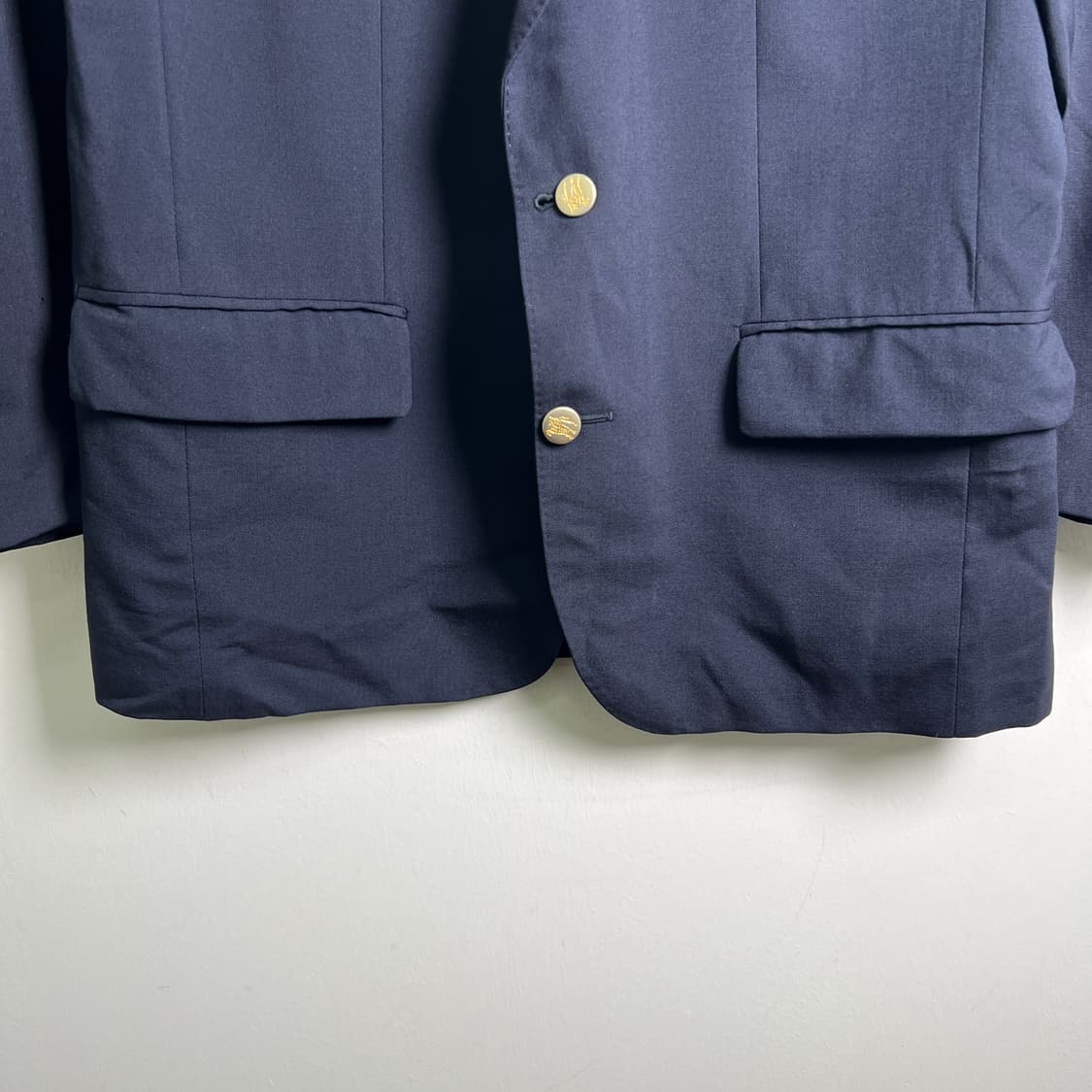 버버리 빈티지 네이비 울 금장 블레이저  상품이미지5