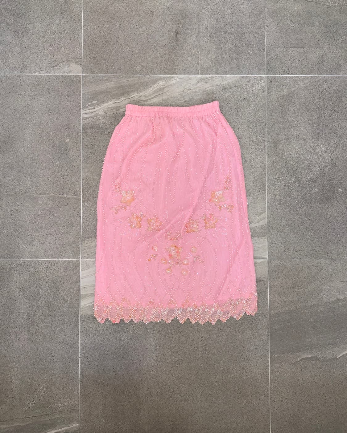 Baby pink fairy beads flower skirt 상품이미지1