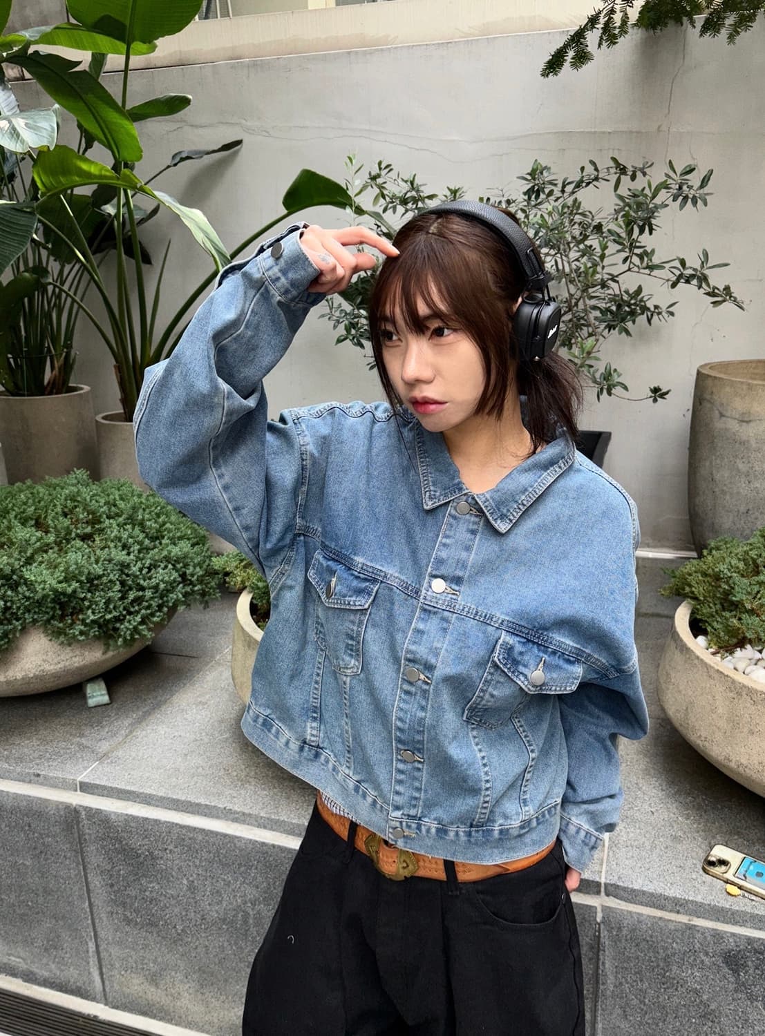 *Pre order [unisex] 시티 워크 빈티지 세미크롭 청자켓 상품이미지7