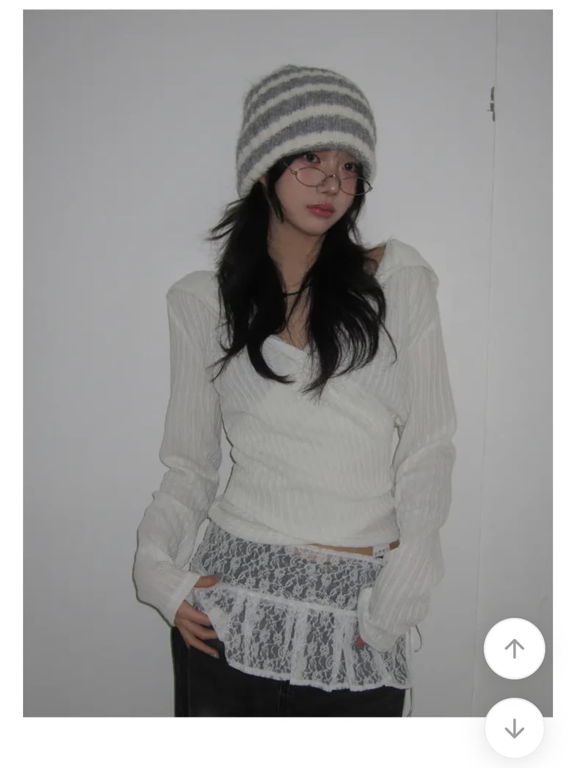 모디무드 앙고라 단가라 비니 그레이 상품이미지2