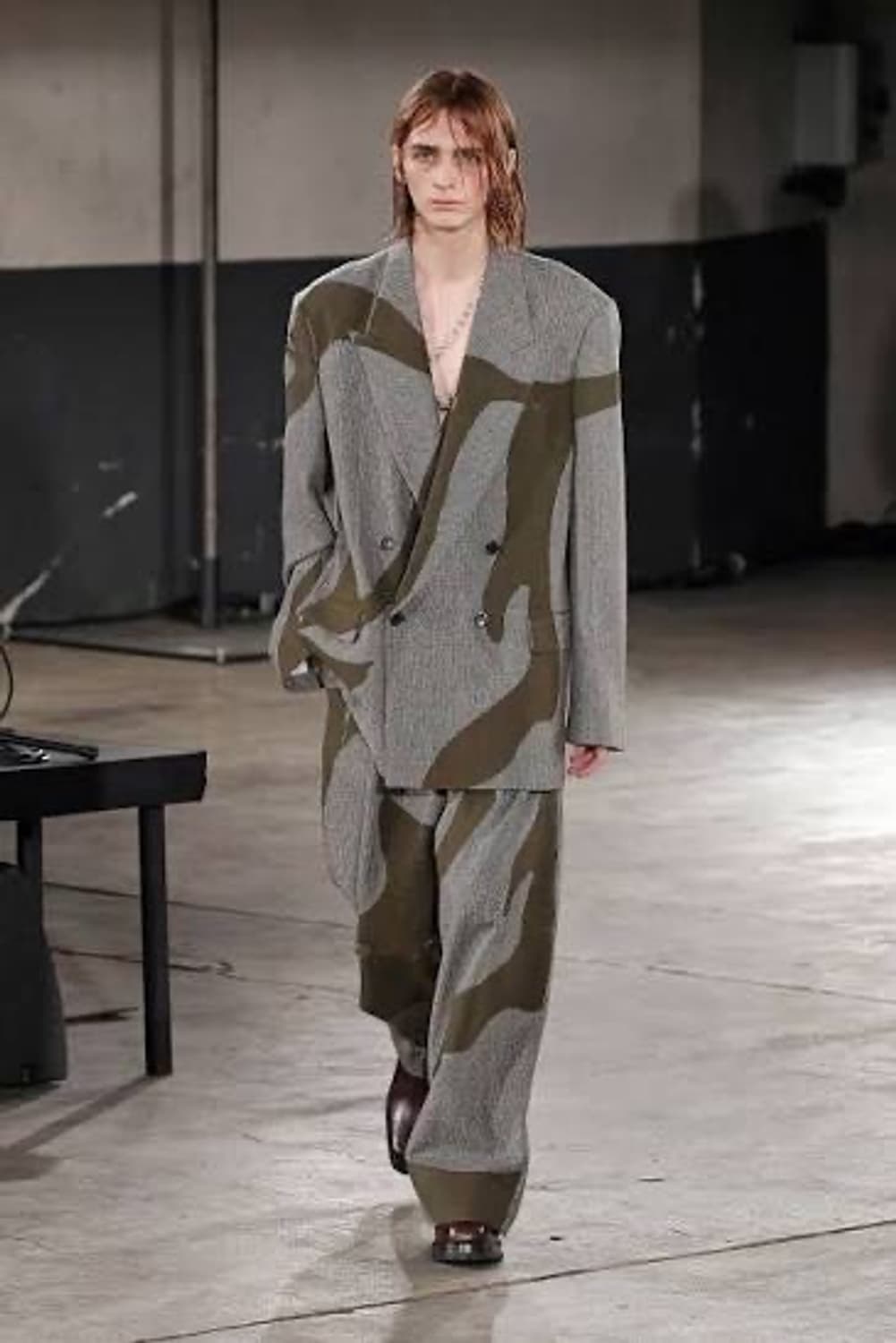 (L) 드리스반노튼 23fw 울 와이드 팬츠 상품이미지1