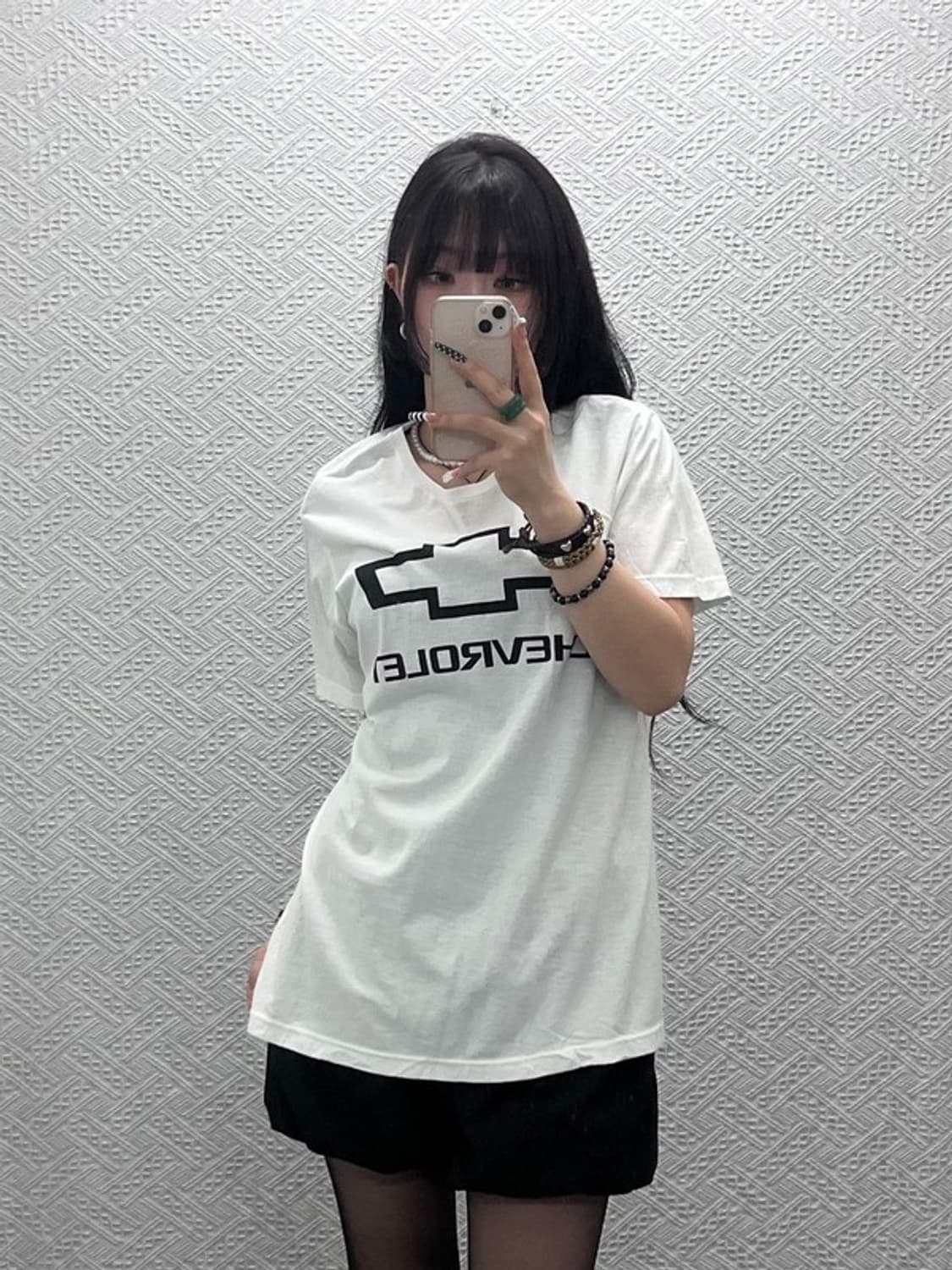 길단 캐주얼 빈티지 시크 쉐보레 로고 프린팅 반팔티 2XL C10636 상품이미지1