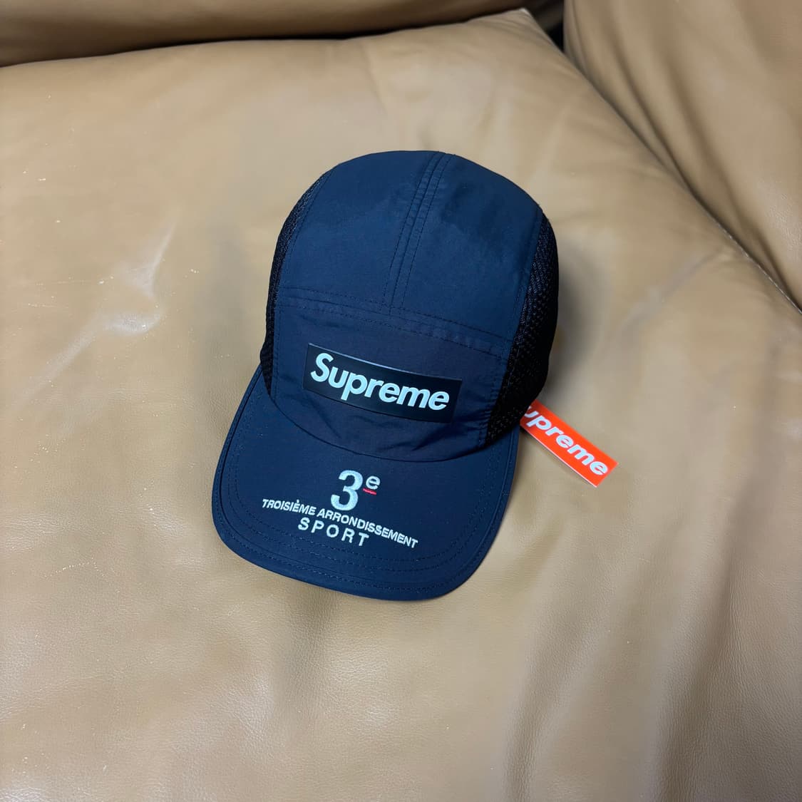 슈프림 캠프캡 모자 박스로고 24ss 메쉬 사이드 패널 블랙 상품이미지1