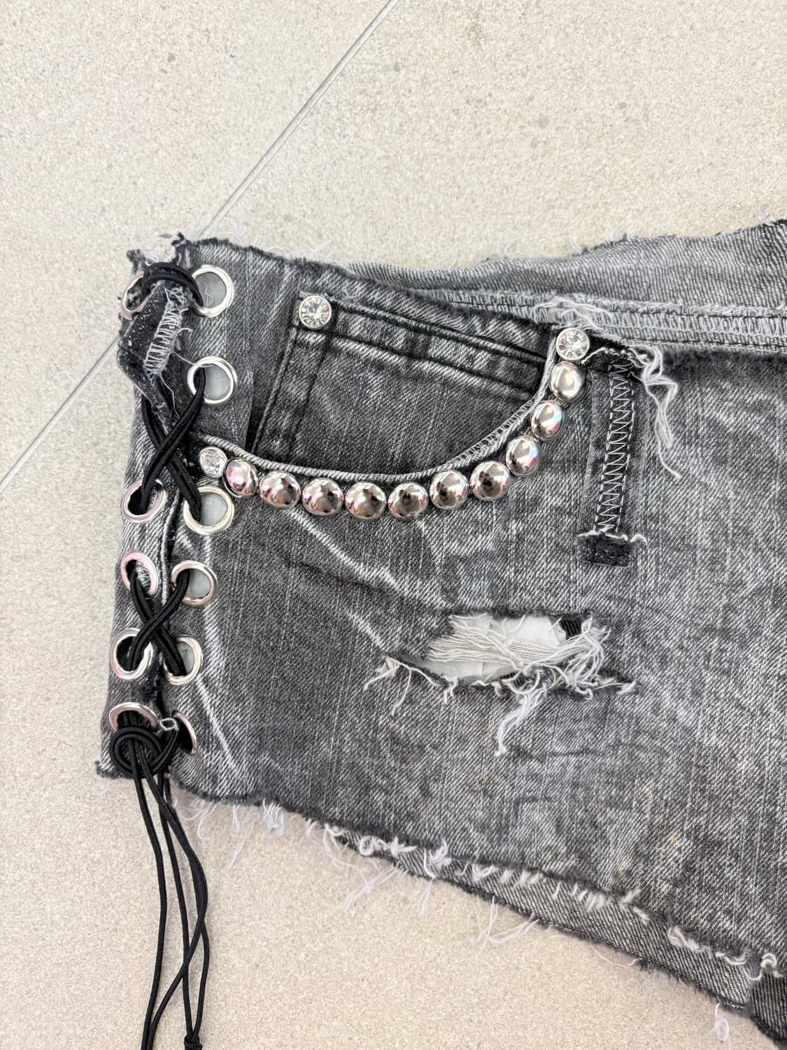 커스텀 펑크 반바지 상품이미지3