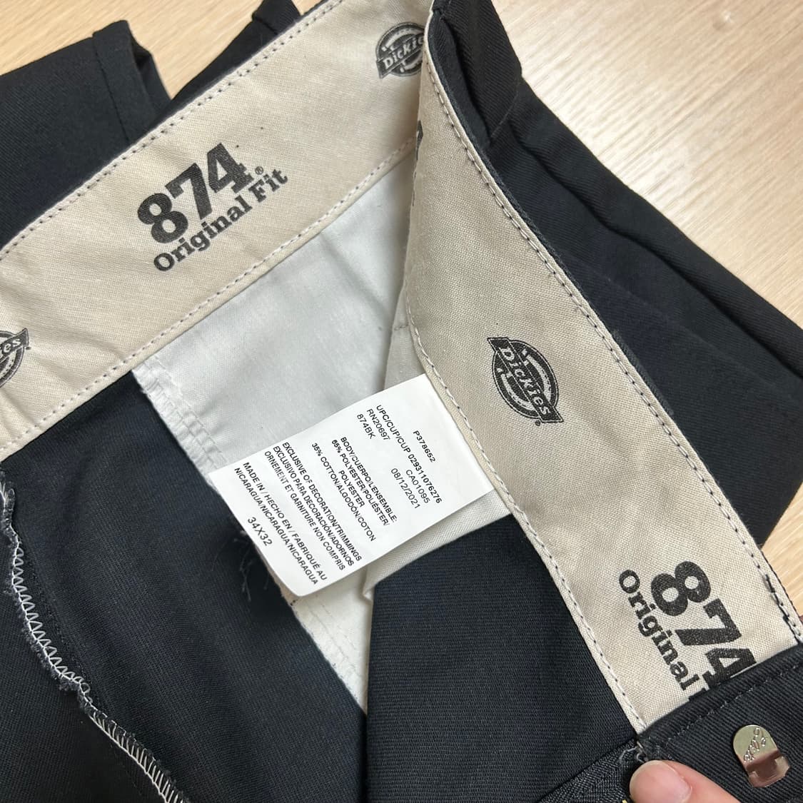 디키즈 오리지널 874 워크팬츠 Black 상품이미지3