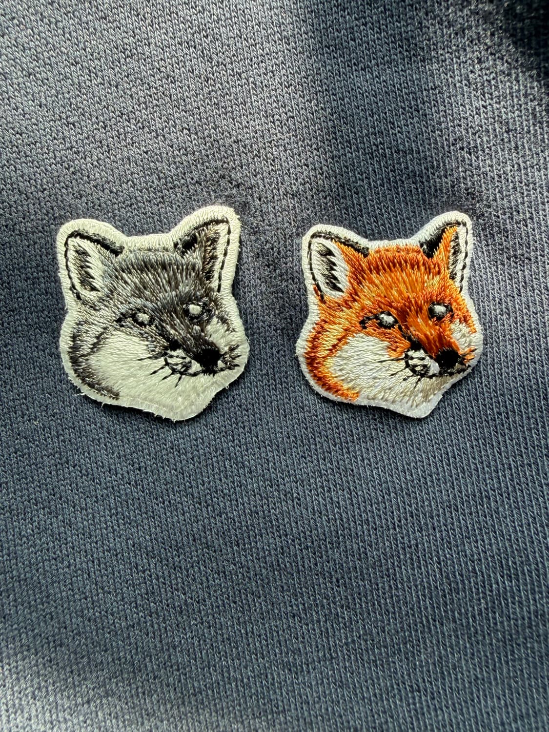 메종 키츠네 더블 폭스 헤드 패치 후드 네이비 상품이미지2